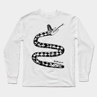 Snake Listening to Music With Headphones Long Sleeve T-Shirt